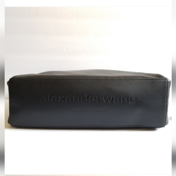 Alexander Wang Large Scrunchie Leather Top Handle Bag Black - Picture 7 of 15